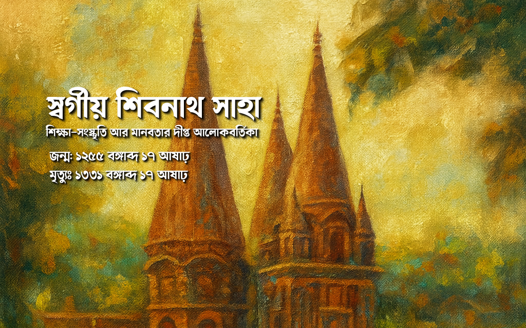 স্বর্গীয় শিবনাথ সাহা: শিক্ষা-সংস্কৃতি আর মানবতার দীপ্ত আলোকবর্তিকা